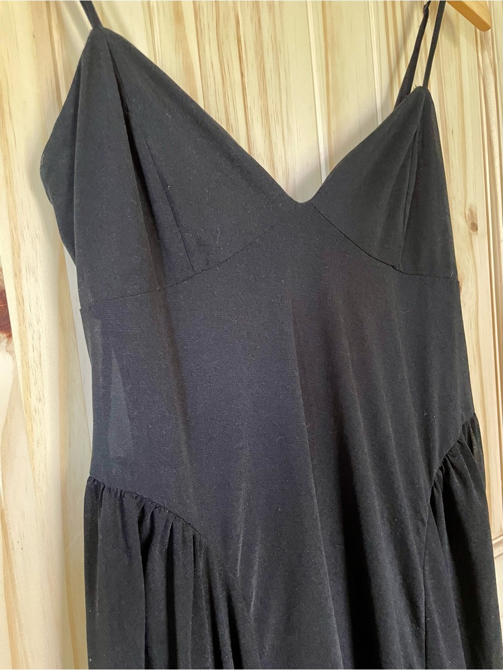 Future Collective Black Flutter Hem Maxi Dress Sz Small - Picture 6 of 11